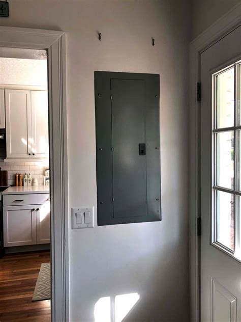 diy coverups for electrical boxes|electrical panel cover up ideas.